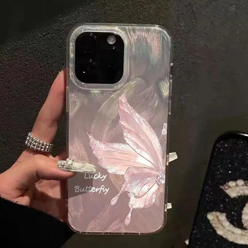 Aesthetic Water Ripple Large Hole Customised Beautiful Girly Phone case for iPhone 17 16 Pro Max Shockproof High Quality Fashion