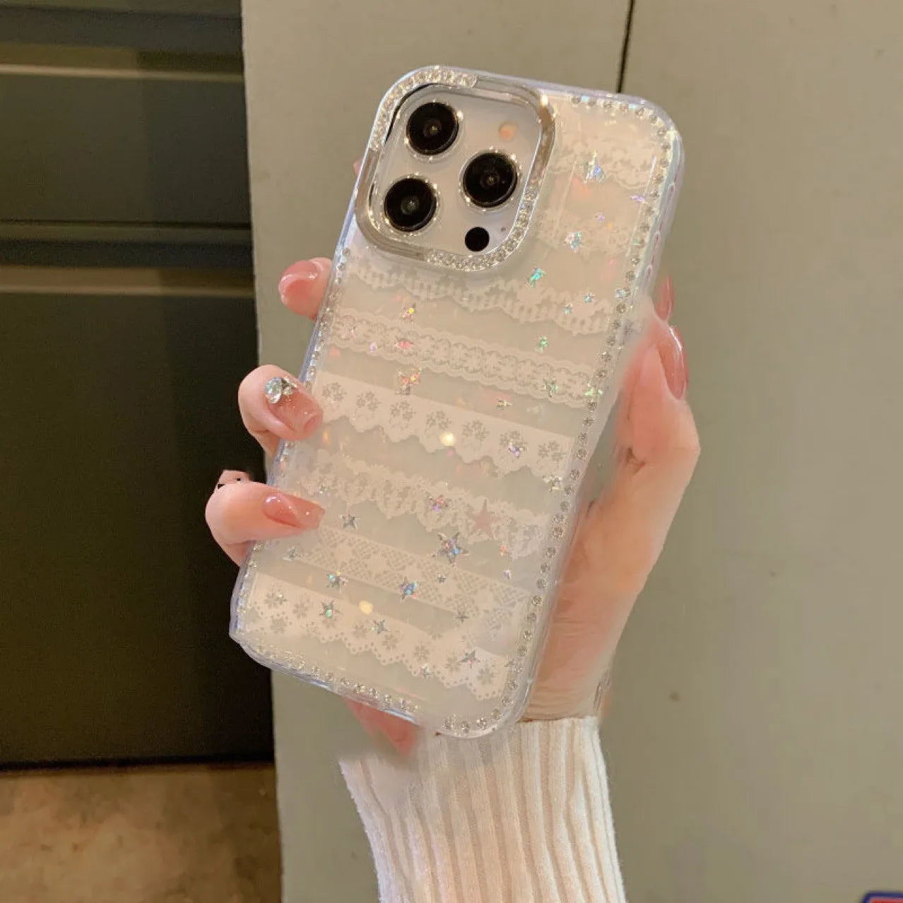 Gorgeous Model Luxury Bling Glitter Rhinestone Bow Knot Phone Case for Iphone15 14 13 12 16 17...Plus Soft Back Cover Waterproof