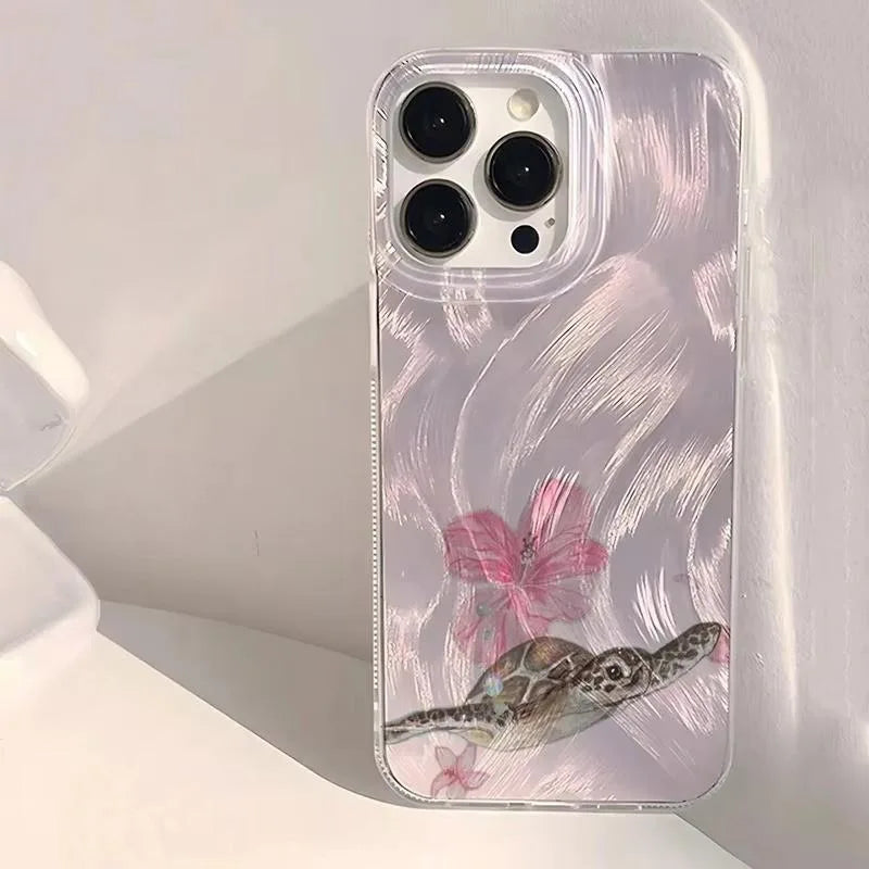 Girly Pretty Clear Cell Phone Case Bluk Wholesale Custom Water Ripple Large Hole High Quality Fashion for iPhone 17 16 Pro Max