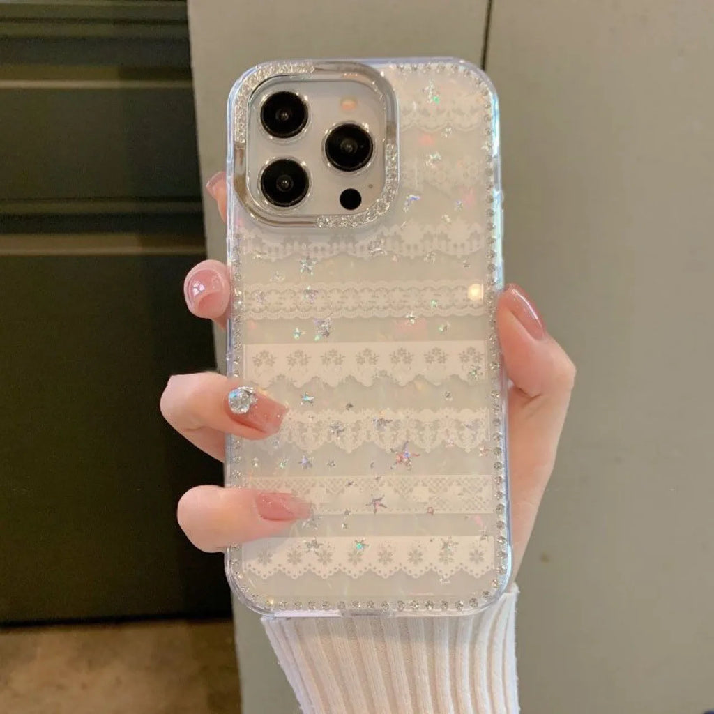 Gorgeous Model Luxury Bling Glitter Rhinestone Bow Knot Phone Case for Iphone15 14 13 12 16 17...Plus Soft Back Cover Waterproof