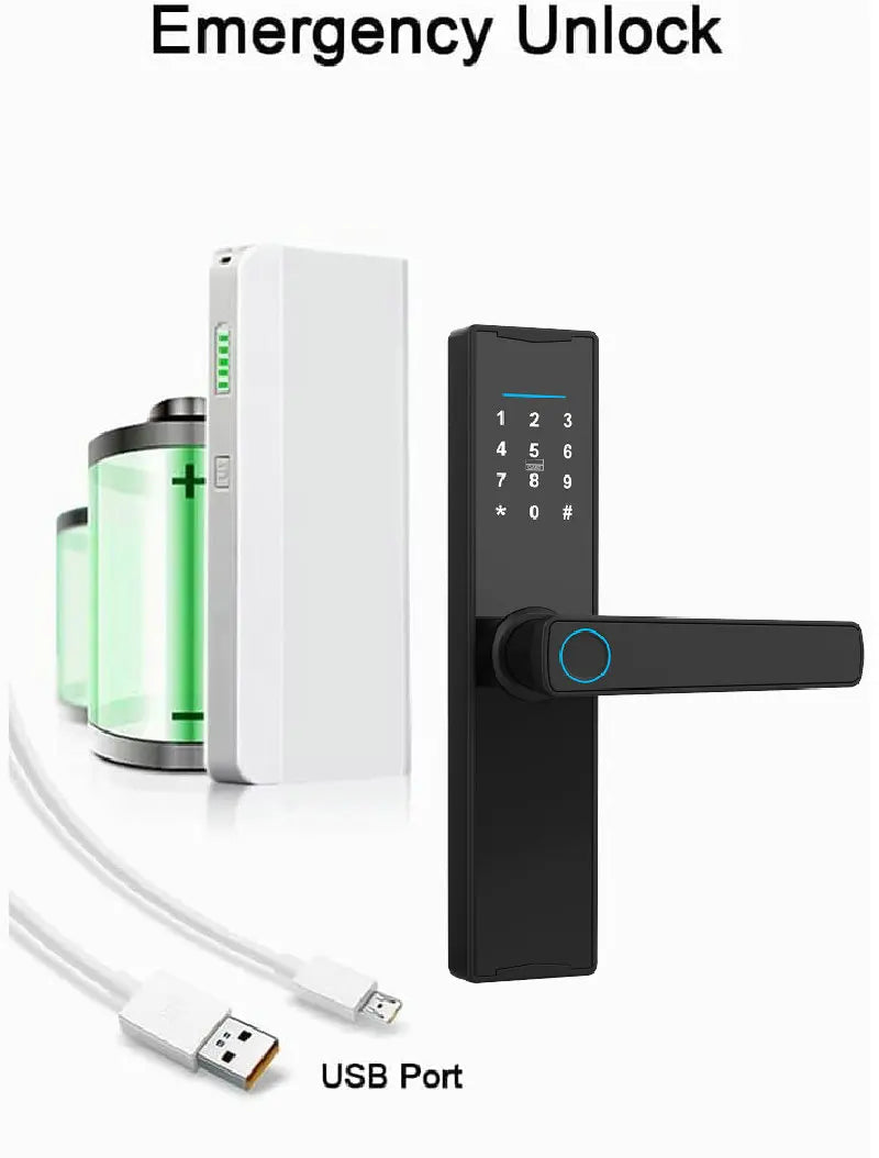 Cerradura Inteligente Wifi TTLock Intelligent Digital Mortise Combination Electronic Key Handle Apartment Smart Door Lock