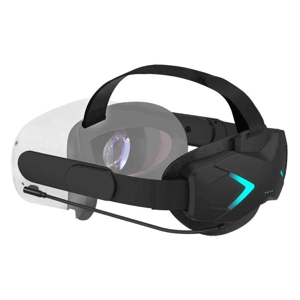 VR Adjustable Headset E-sports Power Bank Face No Press for Oculus Quest 2 VR Charging Headband