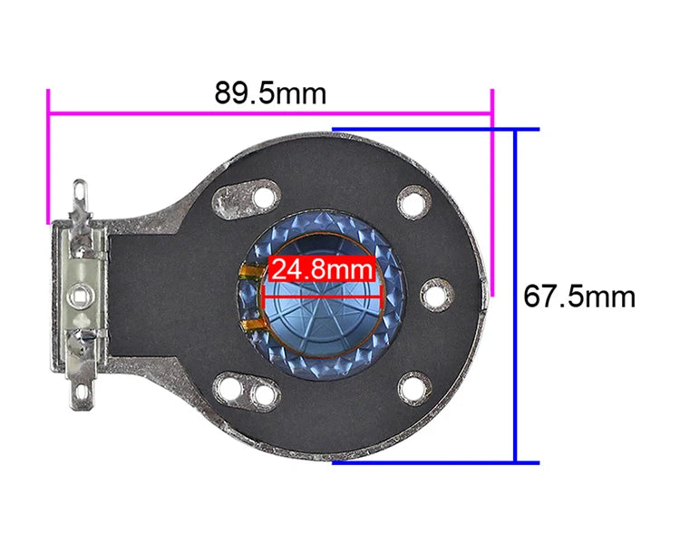 For JBL 2412H-1 2412 Tweeter Speaker Voice Coil Repair 24.8MM Horn Blue Diaphragm Titanium film Flat Special DIY 2pcs