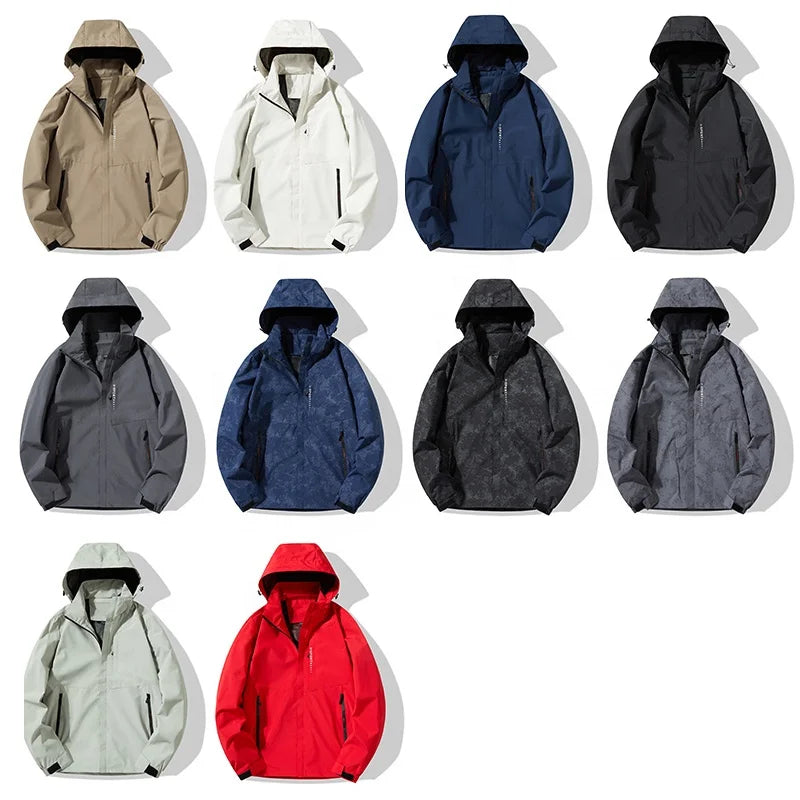 Men's Training Running Plus Size Sports Active Wear Outdoor Windproof Waterproof Fitness Jacket Custom Logo Jackets Windbreaker