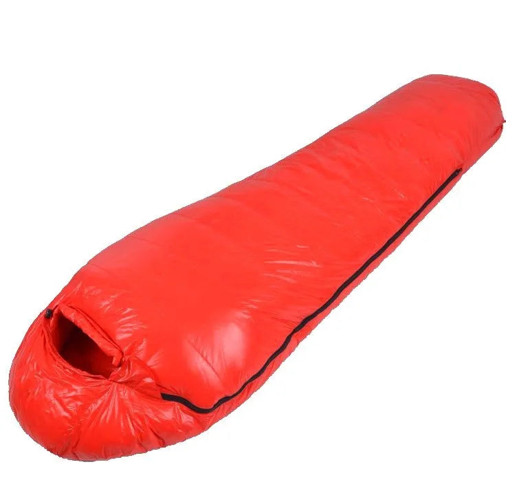 Bmaster Sports BMSB-1021 3 Season Unisex Winter Mummy Envelope Sleeping Bag Lined Duck Waterproof Outdoor Travel Flannel 400T