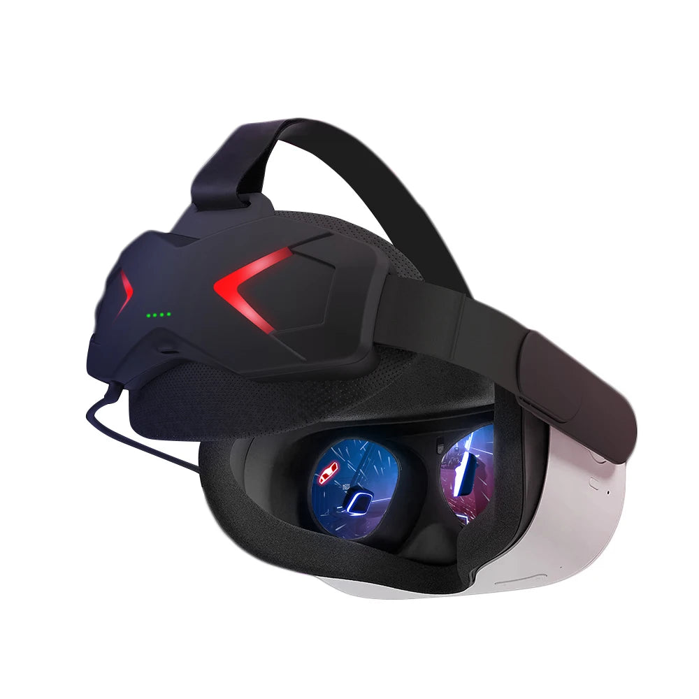 VR Adjustable Headset E-sports Power Bank Face No Press for Oculus Quest 2 VR Charging Headband