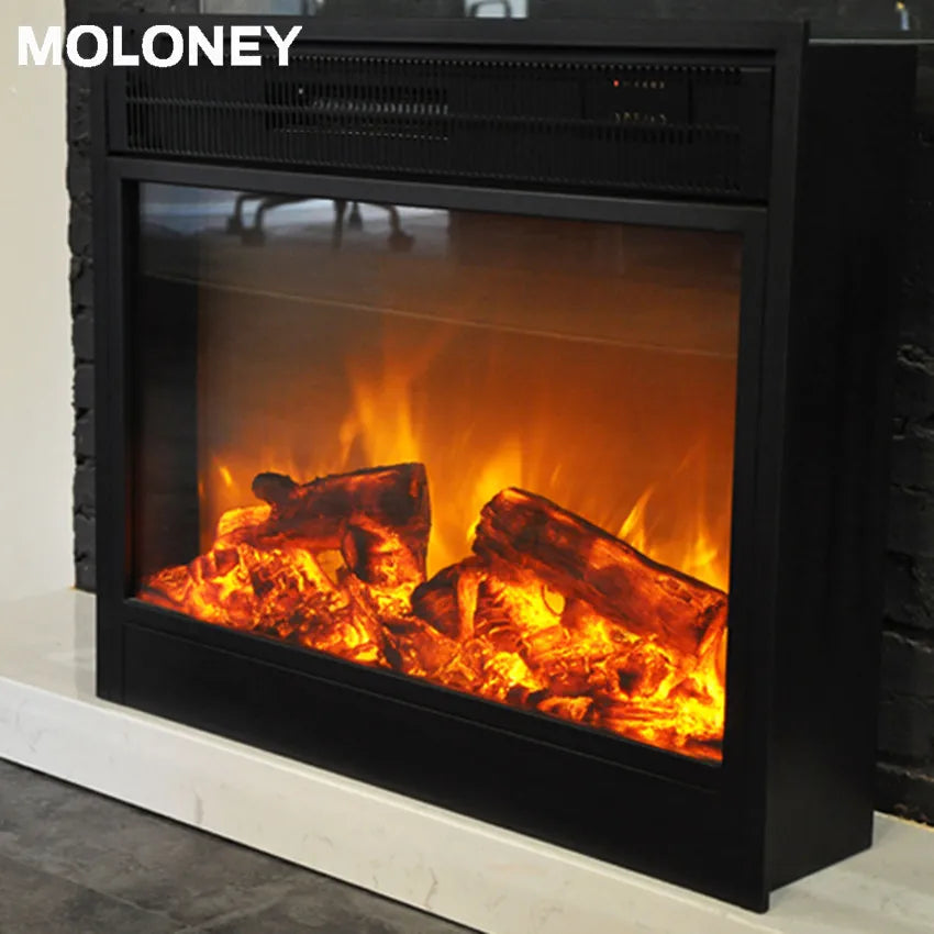 29 Inch Low-energy LED Light Tv Stand Classic Realistic Flame Modern Style Heater Electronic Fireplace