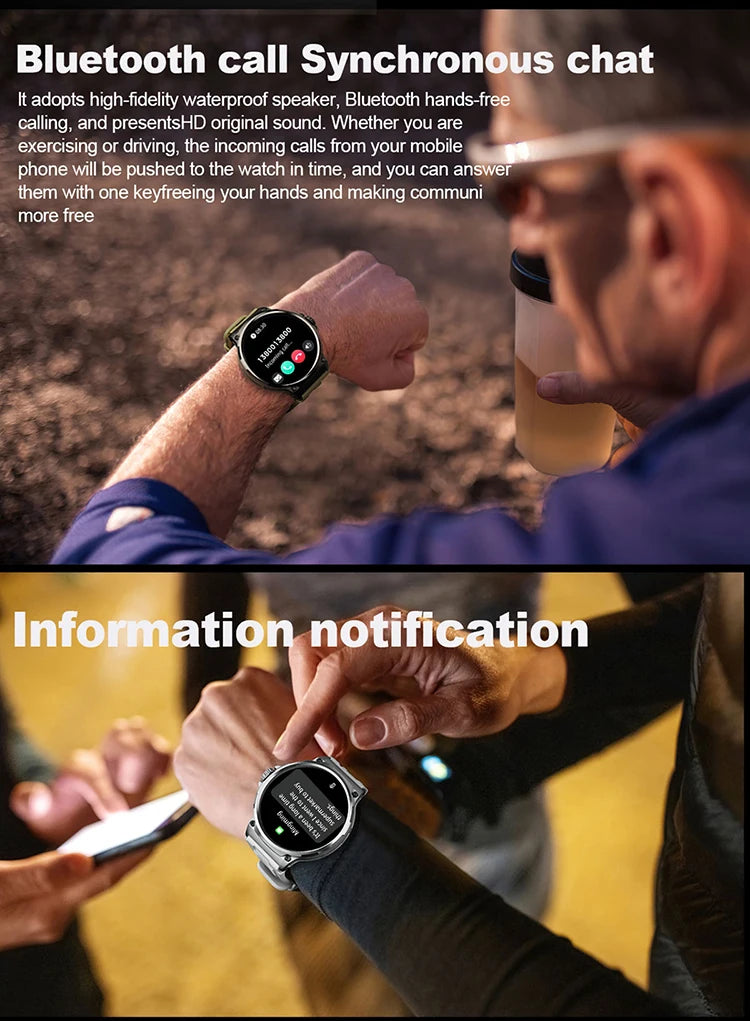 Smart Watch V69 1.85'' HD Large Screen Full Touch 710mAh Big Battery Outdoor Sports Waterproof BT Calling Smartwatch for Men