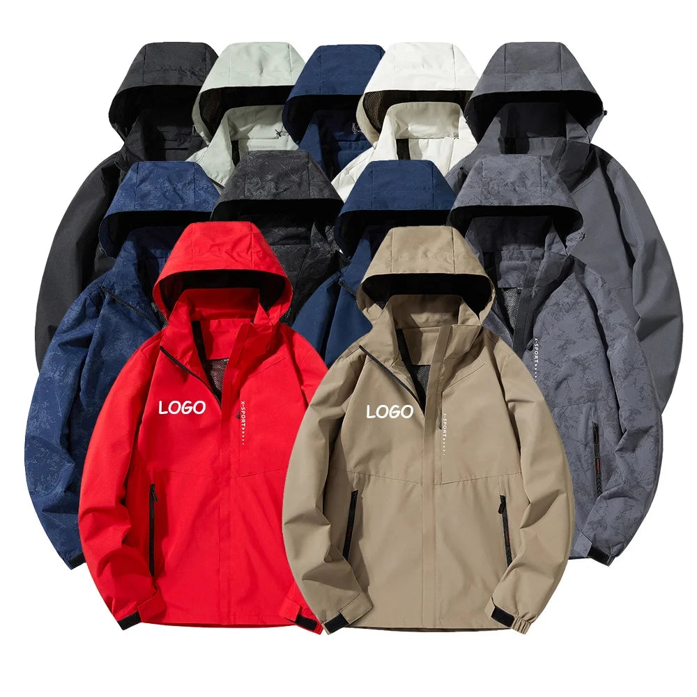Men's Training Running Plus Size Sports Active Wear Outdoor Windproof Waterproof Fitness Jacket Custom Logo Jackets Windbreaker