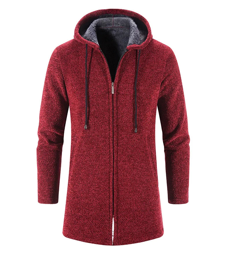 Men's Sweaters Coat Autumn Winter New Hot Warm Zipper Medium Long Cardigan Sweaters Man Casual Knitwear Sweatercoat mens clothes