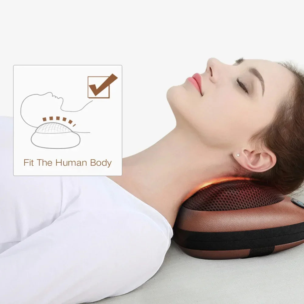 Best Price Multi-Function Electronic Shiatsu Neck Massager Cushion Back Office Home Travel Pillow Shoulder Device Pain Relief