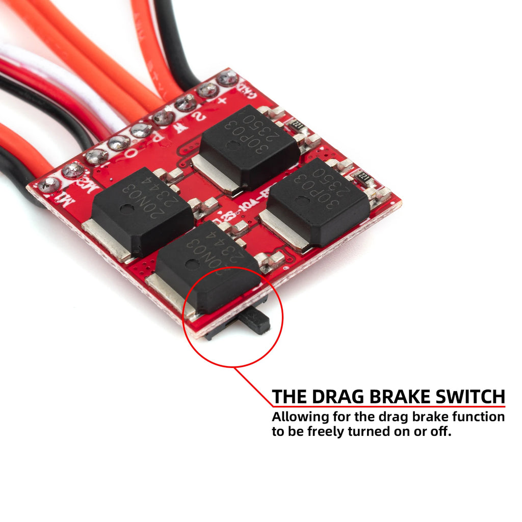 Mini Brushed Electric 30A 4-8V Speed Controller ESC Brush Electronic Motor Speed Controller for 1/24 RC Car SCX24