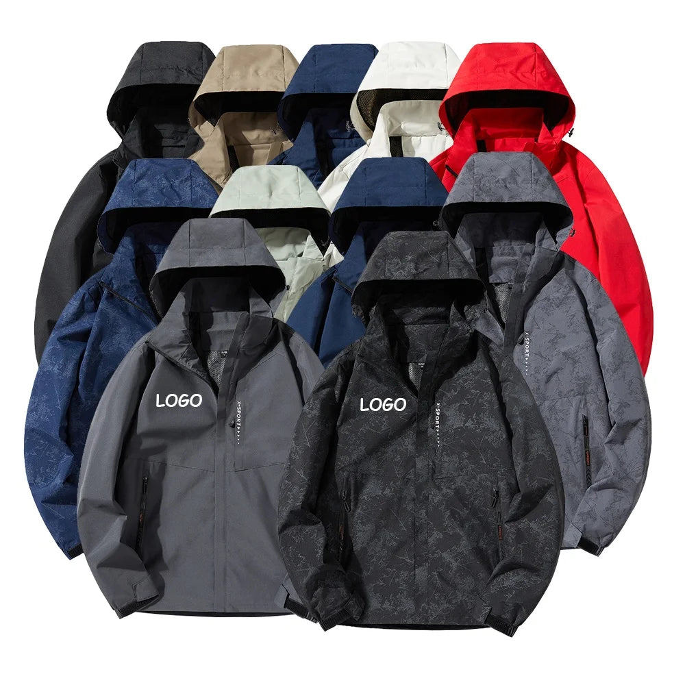 Men's Training Running Plus Size Sports Active Wear Outdoor Windproof Waterproof Fitness Jacket Custom Logo Jackets Windbreaker