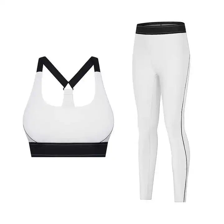 Wholesale Yoga Wear Set Sportswear Gym Fitness Sets Workout Clothes Long Running Pants and Sports Bra
