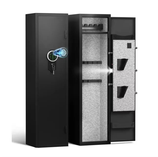 US Warehouse in Stock Large Digital Gun Storage Boxes Fireproof Gun Safe with Fingerprint Electronic Lock