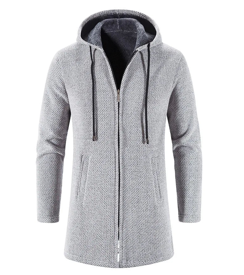Men's Sweaters Coat Autumn Winter New Hot Warm Zipper Medium Long Cardigan Sweaters Man Casual Knitwear Sweatercoat mens clothes