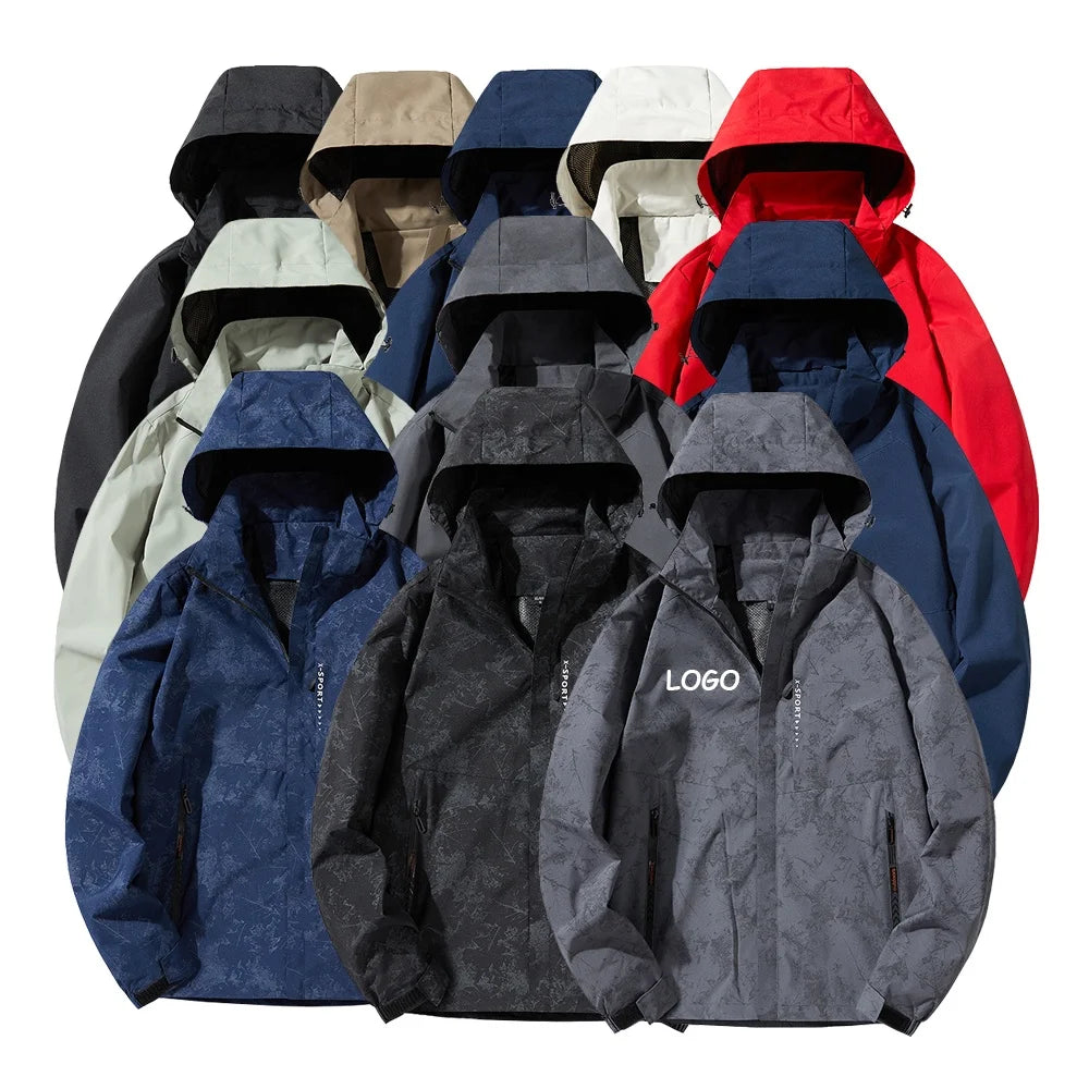 Men's Training Running Plus Size Sports Active Wear Outdoor Windproof Waterproof Fitness Jacket Custom Logo Jackets Windbreaker