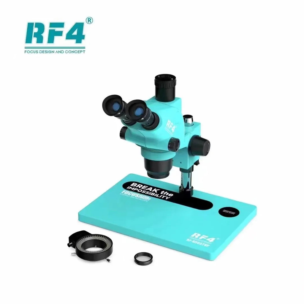 RF4 RF6565TVP Trinocular Stereo Microscope for Mobile Phone Repair/electronic Repair/Jewelry/carving