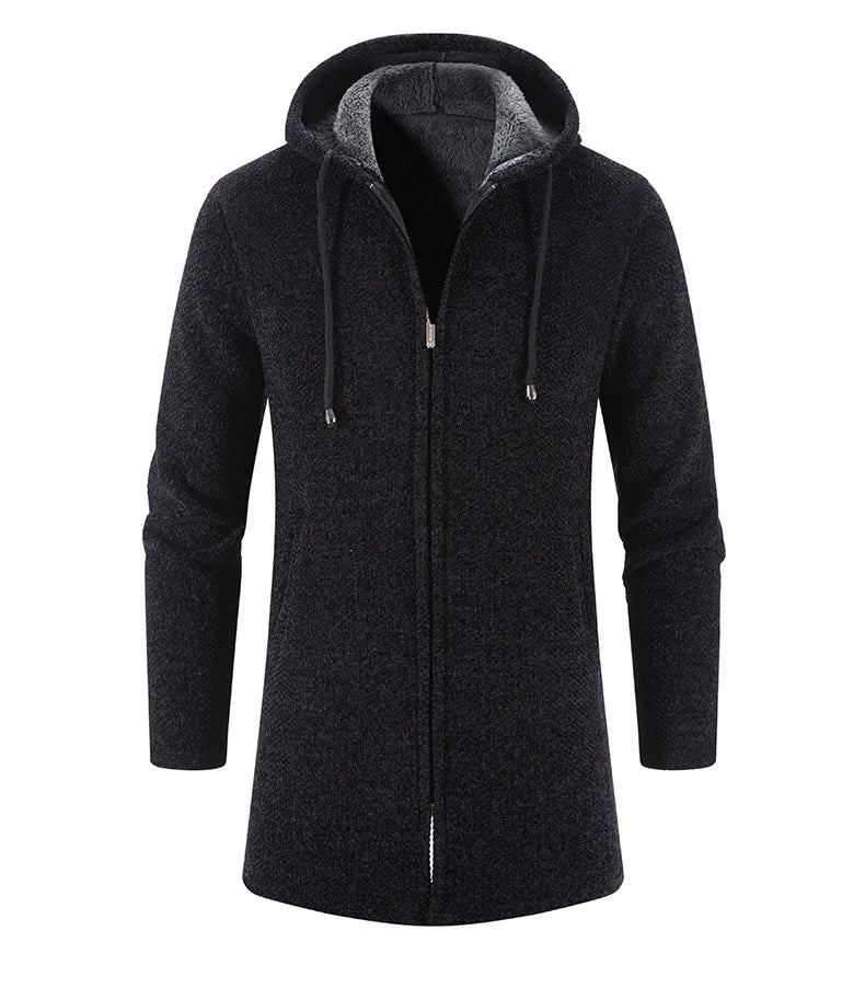 Men's Sweaters Coat Autumn Winter New Hot Warm Zipper Medium Long Cardigan Sweaters Man Casual Knitwear Sweatercoat mens clothes