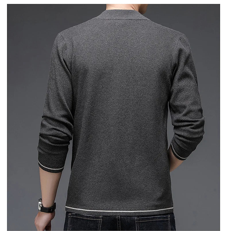 Top Quality New Autum Winter Brand Fashion Slim Fit Knit Cardigan Men Japanese Sweater Casual Coats Jacket Mens Clothes 2025