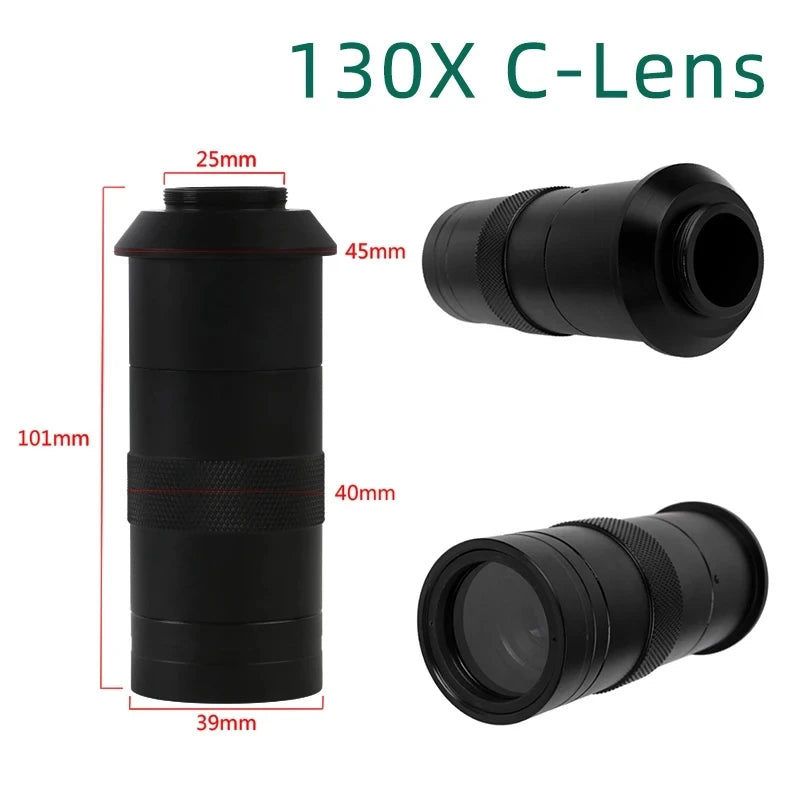 YIZHAN 4K Industrial Electronic Digital Video Microscope Camera HD 48MP 130X 180X Lens LED Light for Phone CPU PCB Repair