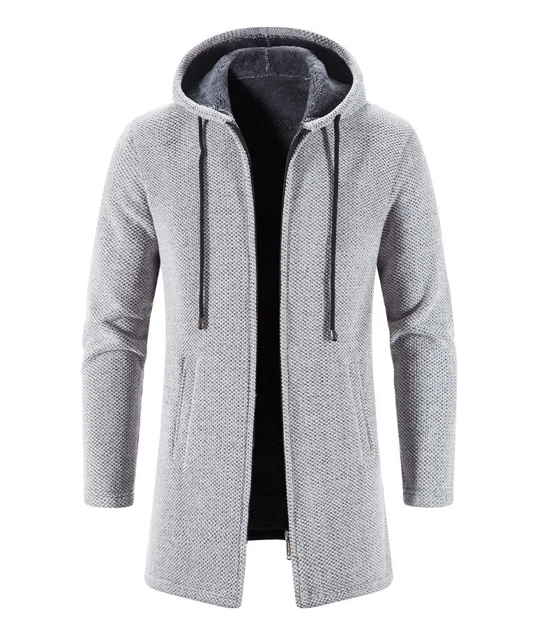 Men's Sweaters Coat Autumn Winter New Hot Warm Zipper Medium Long Cardigan Sweaters Man Casual Knitwear Sweatercoat mens clothes