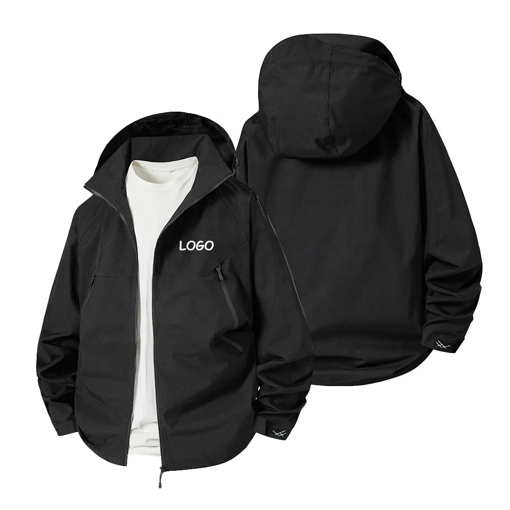 New Fashion Sports Windbreaker Outdoor Men's Jogging Sportswear Customized Reflective Waterproof Zipper Sports Jacket for Men