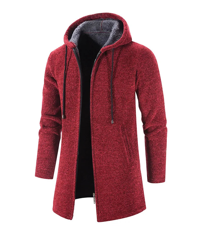 Men's Sweaters Coat Autumn Winter New Hot Warm Zipper Medium Long Cardigan Sweaters Man Casual Knitwear Sweatercoat mens clothes