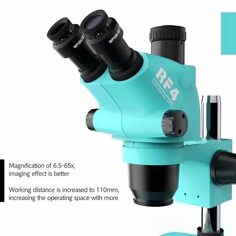 RF4 RF6565TVP Trinocular Stereo Microscope for Mobile Phone Repair/electronic Repair/Jewelry/carving