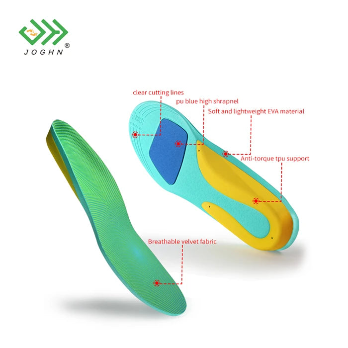 Sports Eva High Arch Support Orthotic Memory Foam Shoe Padded Insoles