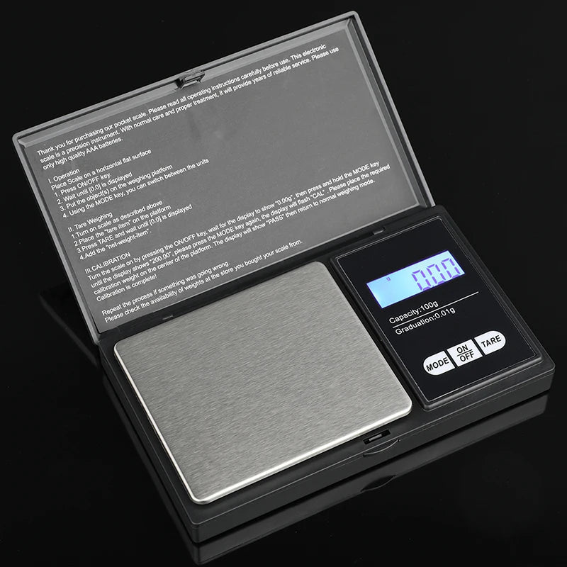 0.05g 100g Pocket Scale High Accurate Precision Electronic Scale Liquid Crystal Display Screen