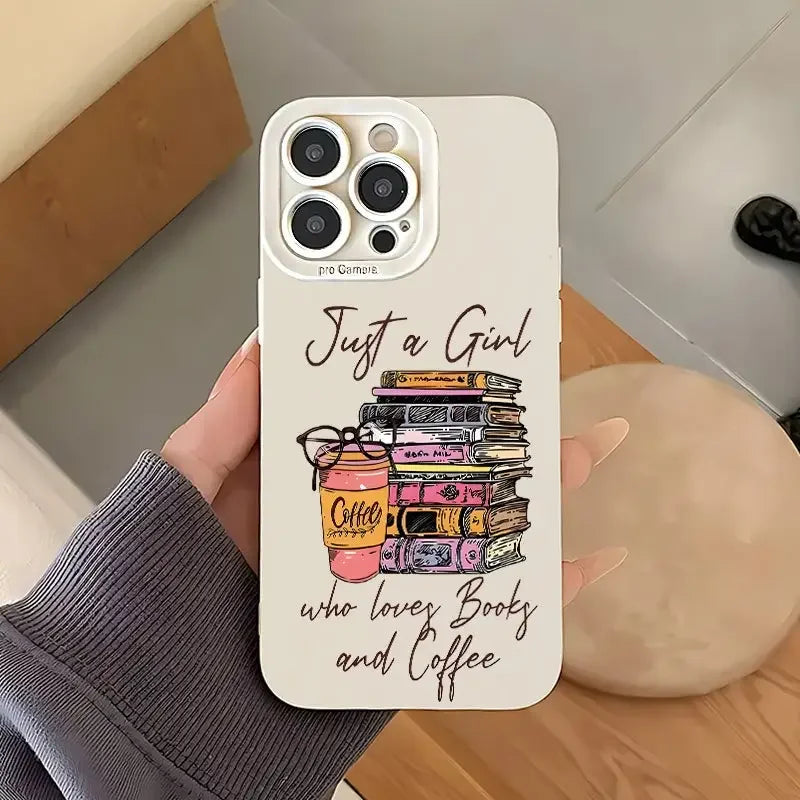 Customizable Silicone TPU Soft Phone case Waterproof Shockproof Matte Ins Cartoon Design Suitable for iPhone 17/16/15 Pro Girls