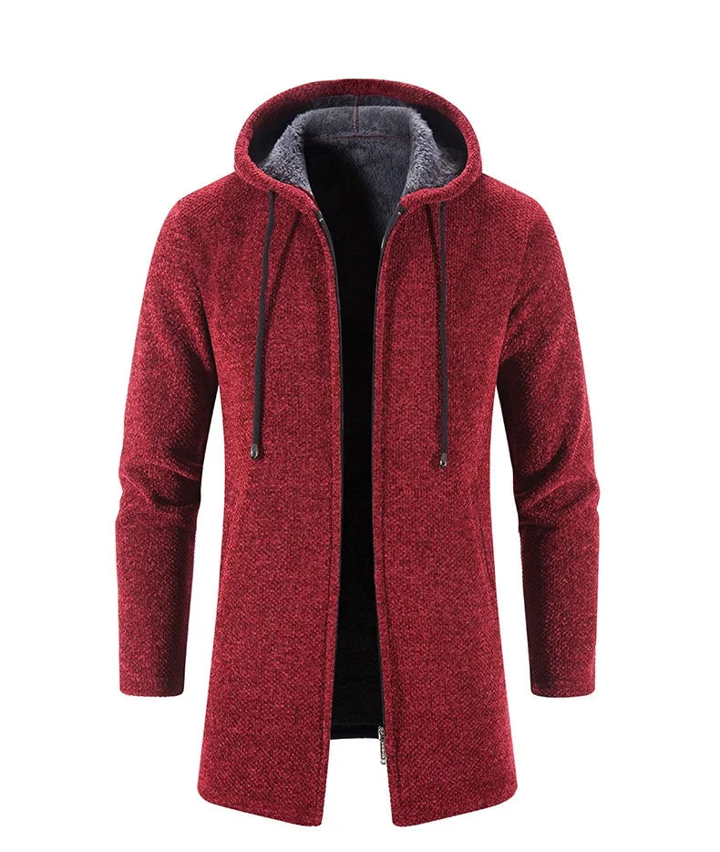 Men's Sweaters Coat Autumn Winter New Hot Warm Zipper Medium Long Cardigan Sweaters Man Casual Knitwear Sweatercoat mens clothes