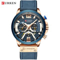 CURREN Mens Watches 8329 Top Brand Luxury Leather Sports Watch Men Quartz Fashion Chronograph Man Clock Waterproof Relogio