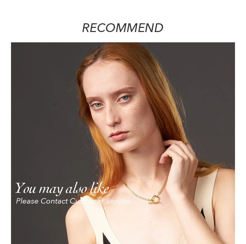 ENFASHION Hanging Bar Pendant Necklace For Women Gold Color Necklaces Fashion Jewelry Stainless Steel Bijoux Femme Party P213232