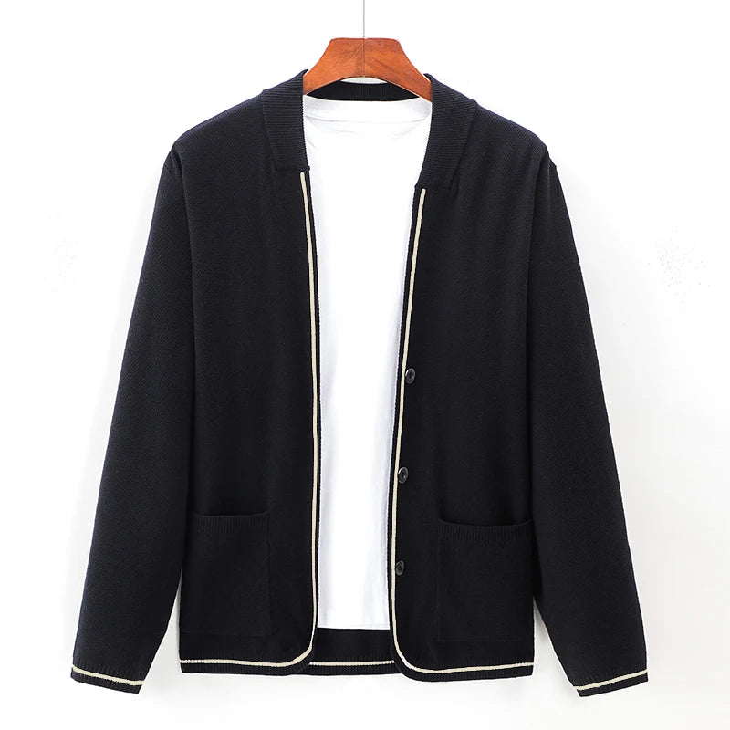 Top Quality New Autum Winter Brand Fashion Slim Fit Knit Cardigan Men Japanese Sweater Casual Coats Jacket Mens Clothes 2025