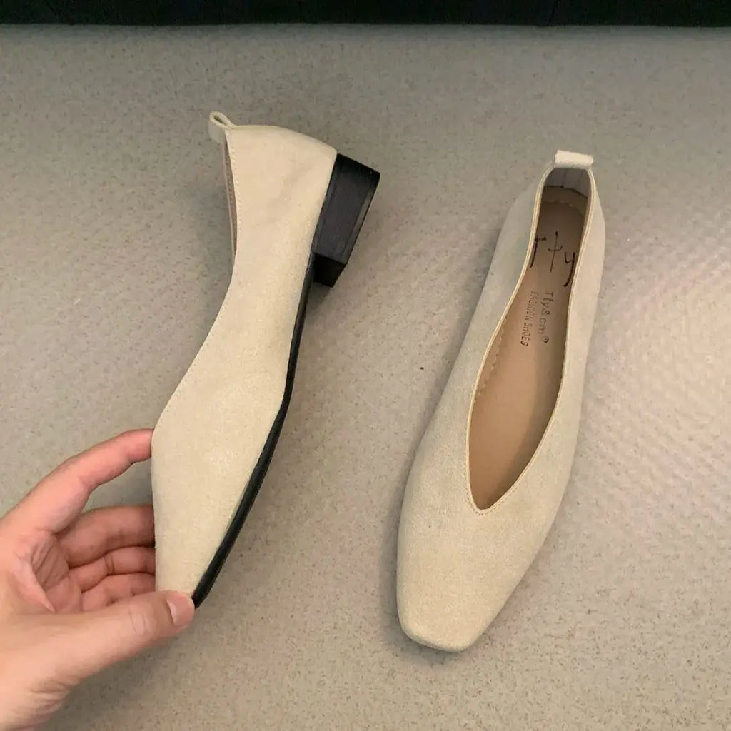 Bailamos Women Flat Shoes Round Toe Shallow Soft Ballerina Shoes Ladies Casual Dress Shoes Classics Ballet Loafers Mujer