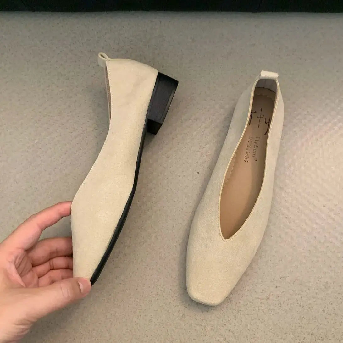 Bailamos Women Flat Shoes Round Toe Shallow Soft Ballerina Shoes Ladies Casual Dress Shoes Classics Ballet Loafers Mujer