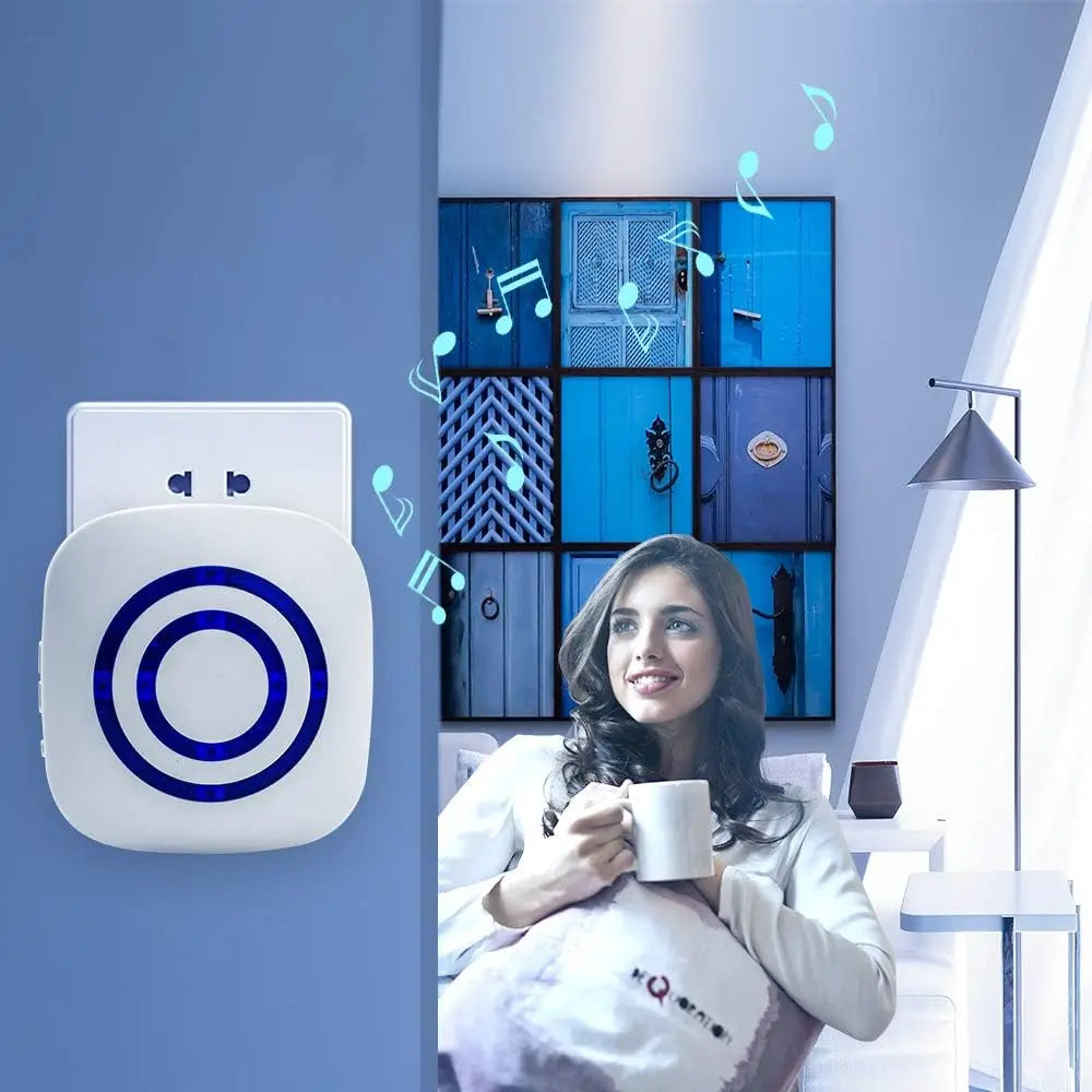 Wireless Passage Alarm with Electronic Plug-in Receiver, PIR Motion Sensor Detector,Doorbell Wireless Alarm System