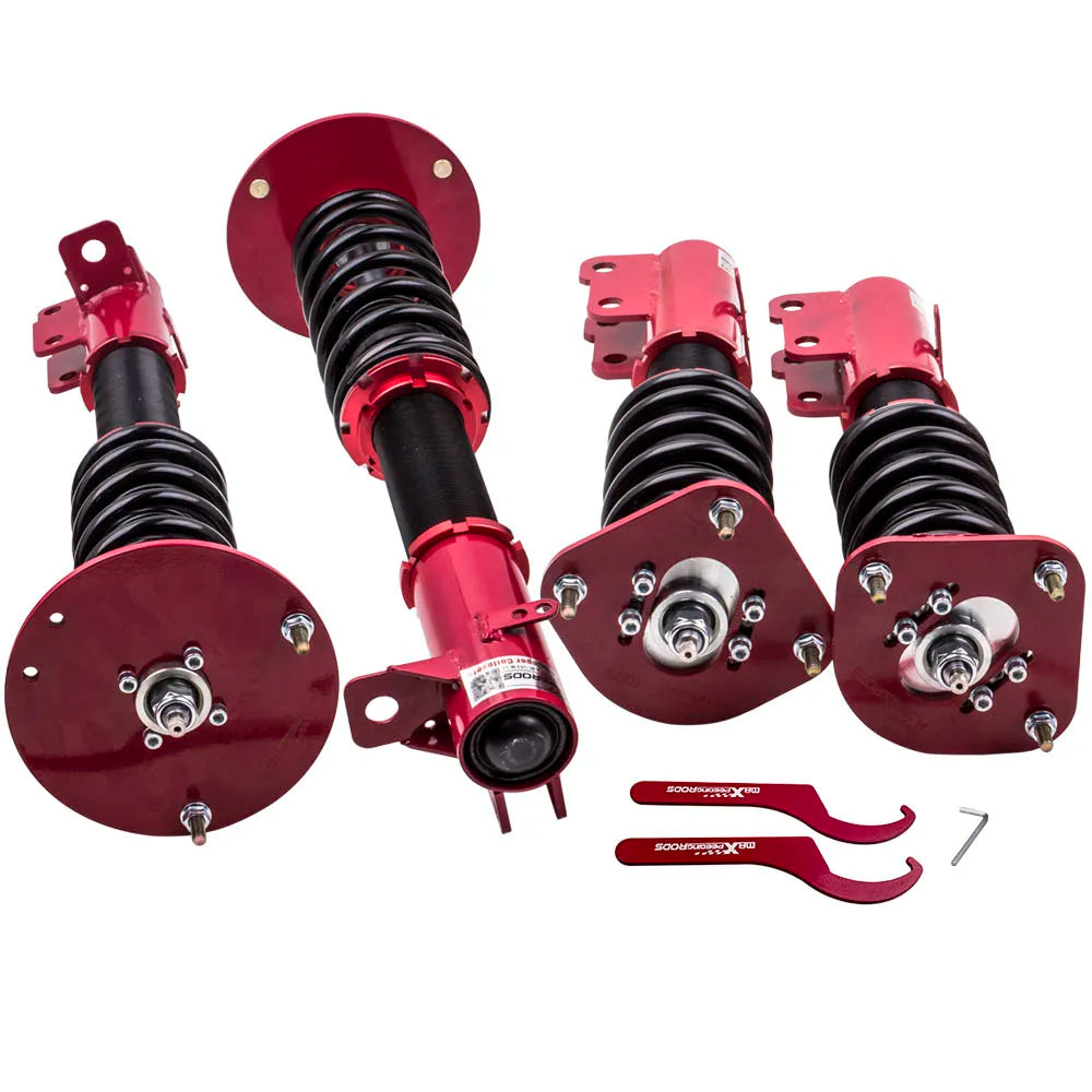4pcs Coilover Shocks Kits for Dodge Neon 2000-2005 & SRT-4 2003-2005 24 Ways Adj. Damper Red Suspension