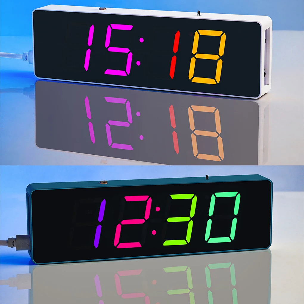 ESP8266 IoT Colorful WiFi Clock Kit Intelligent Electronic Clock DIY Welding Practice Parts Set Automatic Time Synchronization