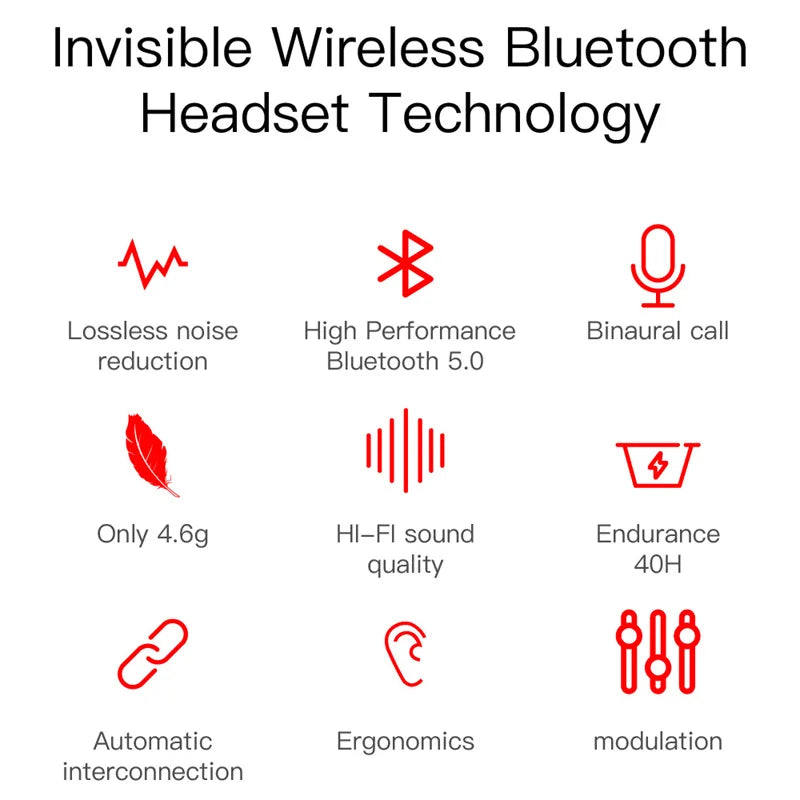 LED Digital Display Wireless Earphones Wireless Bluetooth Headset Noise Cancelling Sports Headphones Universal Bluetooth Earbuds