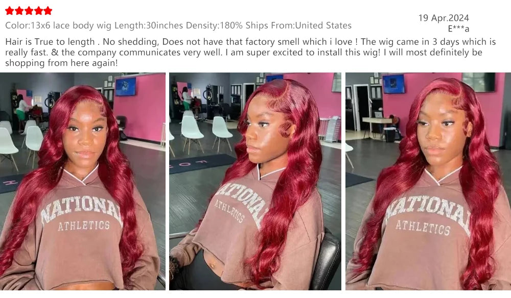 200 Density 99j Burgundy 13x4 13x6 Full Frontal Lace Preplucked Colored Straight Frontal Wig HD Transparent Lace Human Hair Wigs
