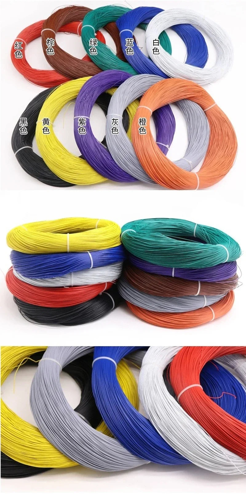 UL1571 Electronic Wire 32 30 28 26 AWG Flexible Cable PVC Insulated Tin-plated Copper Environmental LED Line DIY Cord
