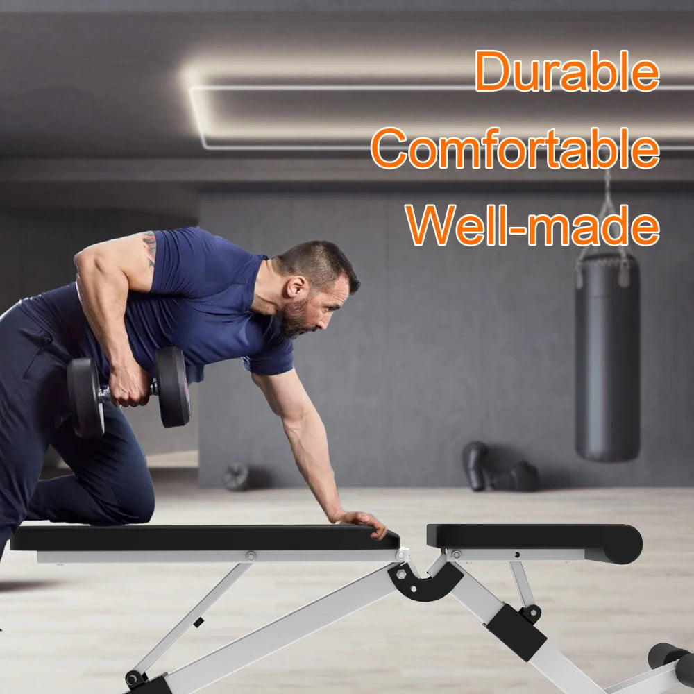 Dumbbell Bench Leather Steel Stable Comfortable