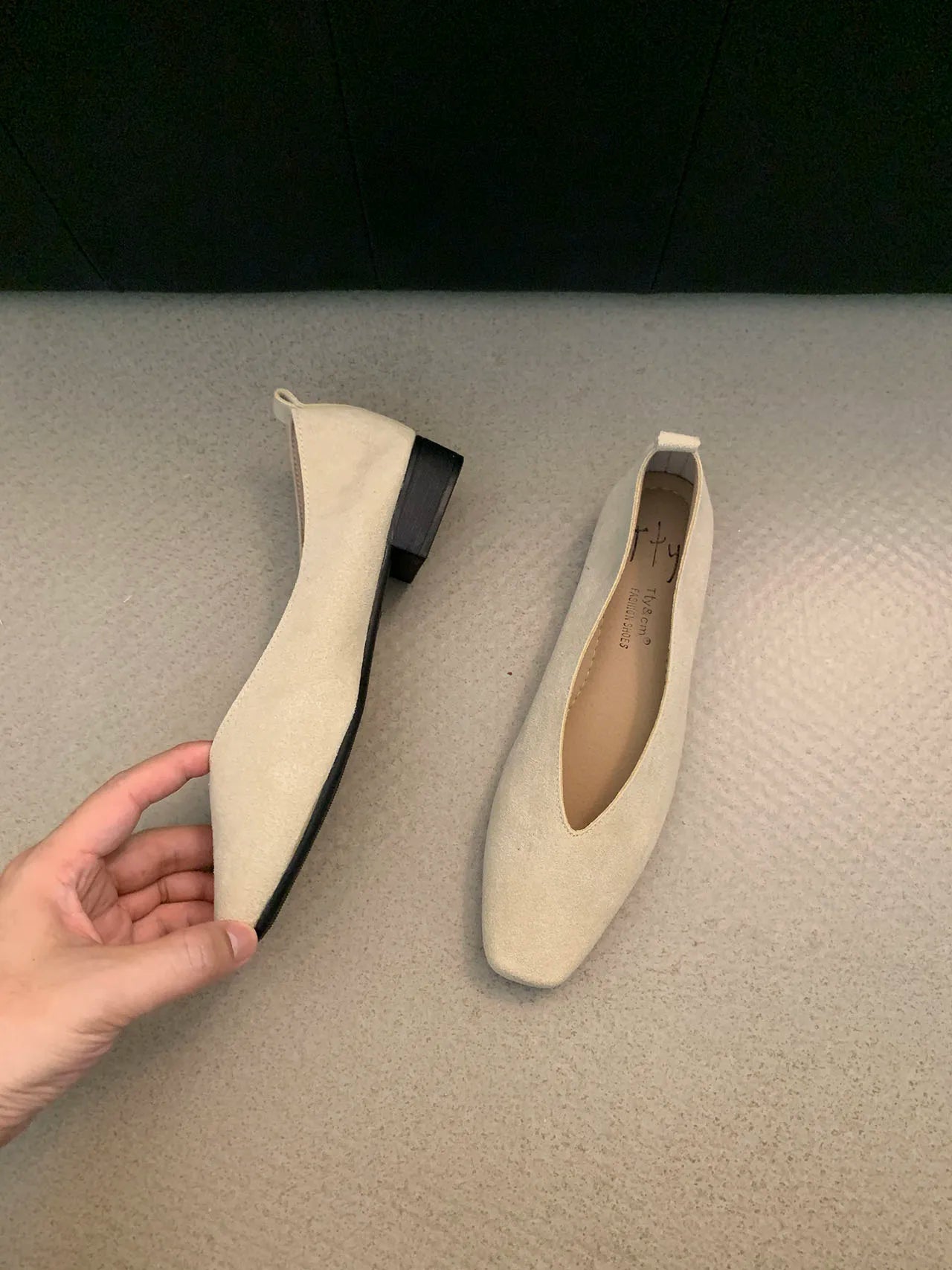 Bailamos Women Flat Shoes Round Toe Shallow Soft Ballerina Shoes Ladies Casual Dress Shoes Classics Ballet Loafers Mujer