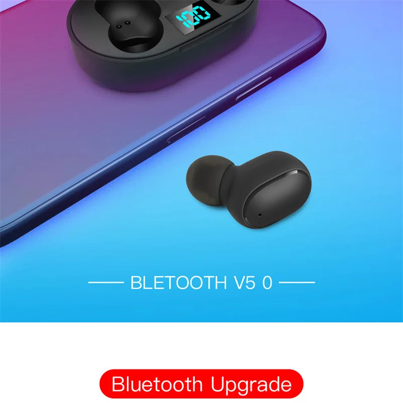 LED Digital Display Wireless Earphones Wireless Bluetooth Headset Noise Cancelling Sports Headphones Universal Bluetooth Earbuds