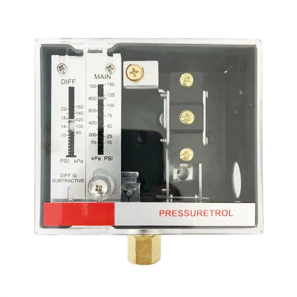 Boiler Steam SPDT Pressure Switches Temperature: - 40 ℃ ~ 180 ℃ Adjustable Difference Pressure 15kPa-1035kPa Connection 1/4" NPT