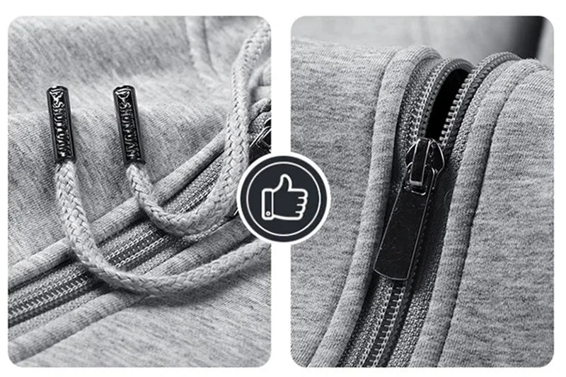 Big Size Mens Clothes Winter Thick Warm Hoodie Men Fleece Brushed Hooded Zip-up Sweatshirt 7XL 8XL Large Size Thermal Hoody Male