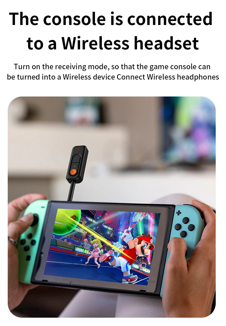Bluetooth 5.4 Audio Receiver Transmitter 3.5MM AUX HIFI Stereo Music Wireless Adapter With Mic For Car speaker TV PC Headphones